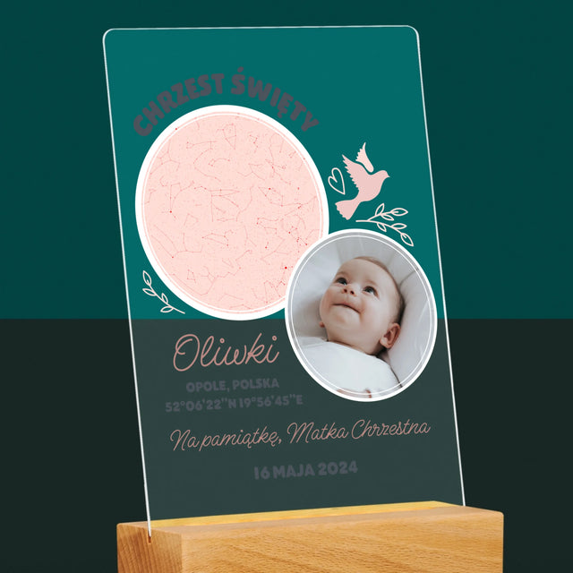 Mapa Gwiazd: Chrzest - Wydruk Na Szkle Akrylowym