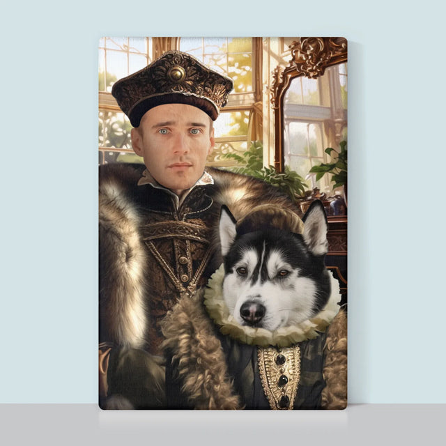 Królewski Portret: Szlachcic z Pupilem - Wydruk z Twoim Zdjęciem