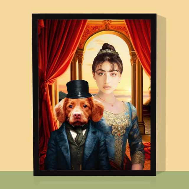 Królewski Portret: Szlachcianka z Pupilem - Wydruk z Twoim Zdjęciem