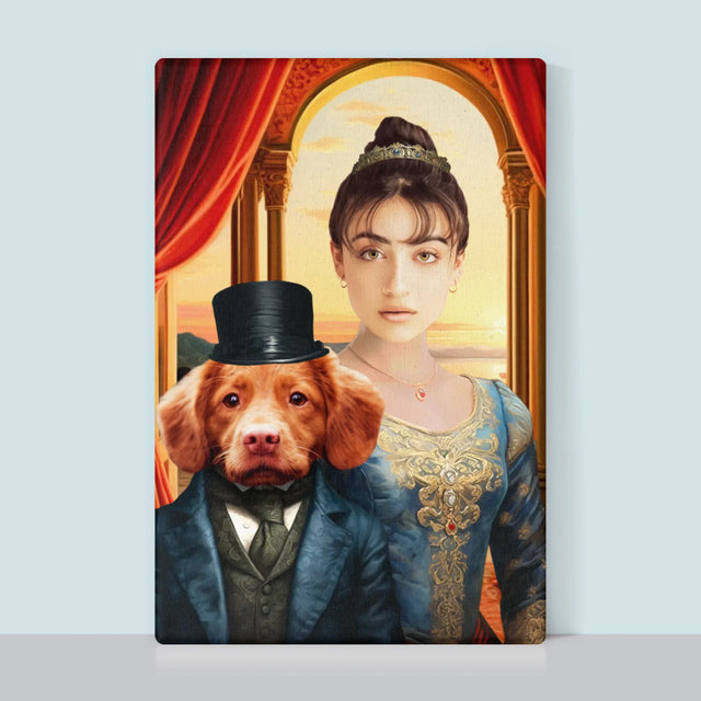 Królewski Portret: Szlachcianka z Pupilem - Wydruk z Twoim Zdjęciem