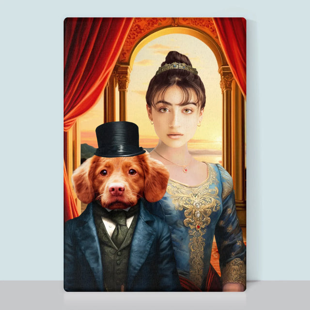 Królewski Portret: Szlachcianka z Pupilem - Wydruk z Twoim Zdjęciem