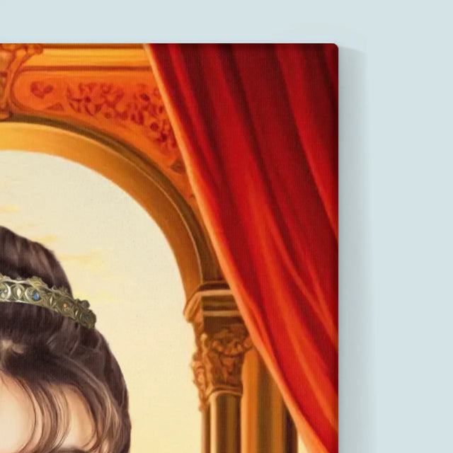 Królewski Portret: Szlachcianka z Pupilem - Wydruk z Twoim Zdjęciem