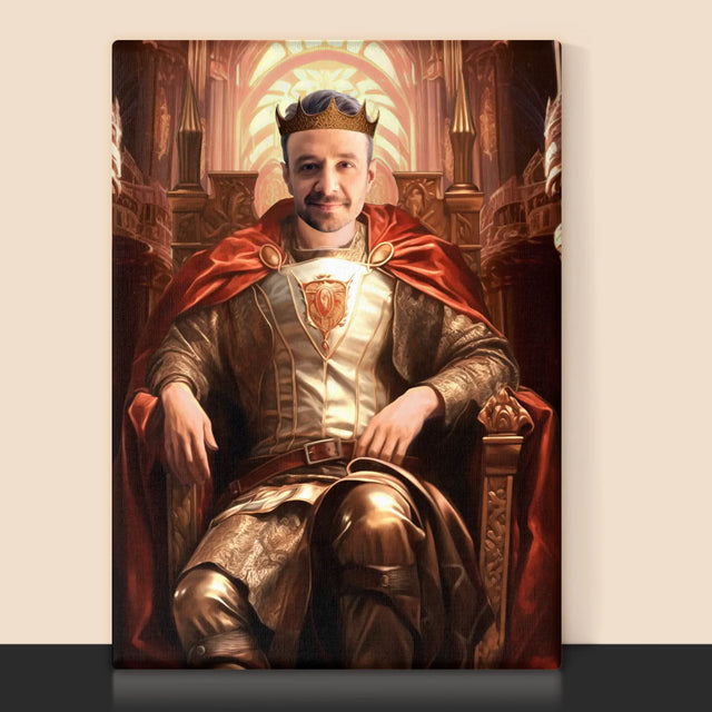 Królewski Portret: Królewski Tron - Wydruk z Twoim Zdjęciem