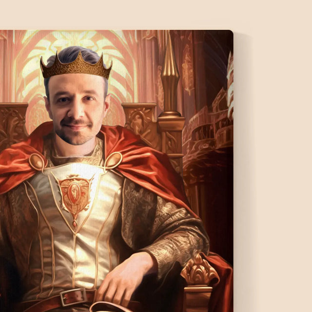 Królewski Portret: Królewski Tron - Wydruk z Twoim Zdjęciem