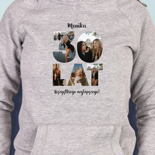 Słowo Ze Zdjęć: 30 Lat - Bluza Damska z Kapturem