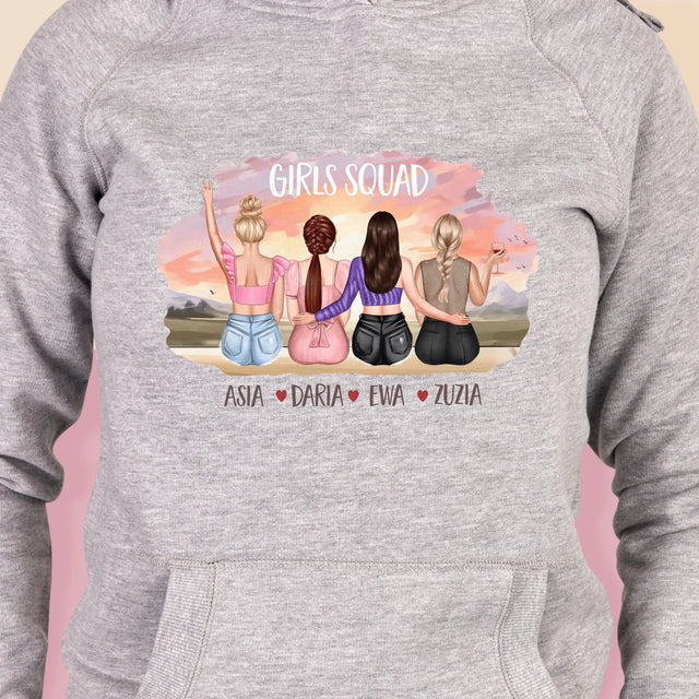 Kreator Postaci: Girls squad - Bluza Damska z Kapturem