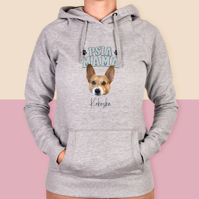 Twoja Postać: Psia Mama - Bluza Damska z Kapturem