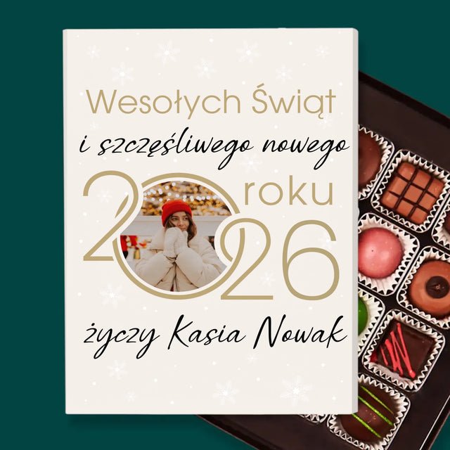 Fotokolaż: Szczęśliwego Nowego Roku - Personalizowane Praliny