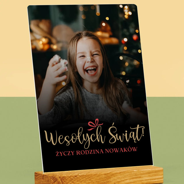 Zdjęcie I Podpis: Świąteczne - Wydruk Na Szkle Akrylowym