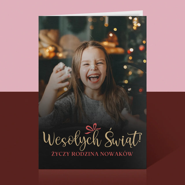 Zdjęcie I Podpis: Świąteczne - Kartka Z Życzeniami