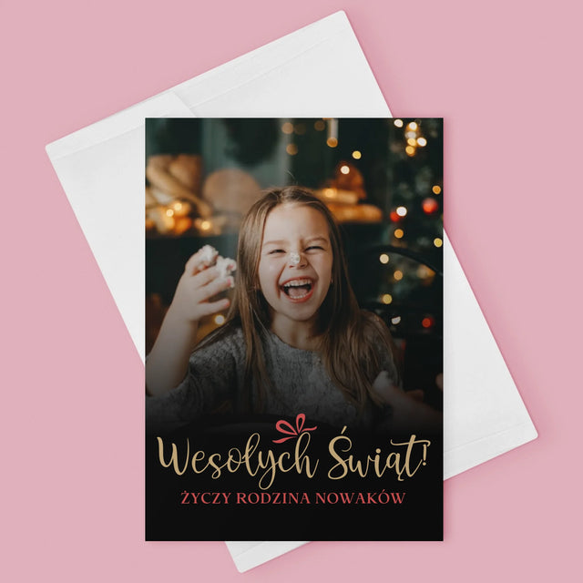 Zdjęcie I Podpis: Świąteczne - Kartka Z Życzeniami
