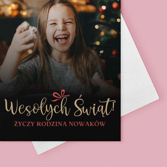 Zdjęcie I Podpis: Świąteczne - Kartka Z Życzeniami