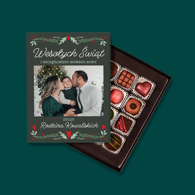 Zdjęcie I Podpis: Wesołych Świąt Elegant - Personalizowane Praliny