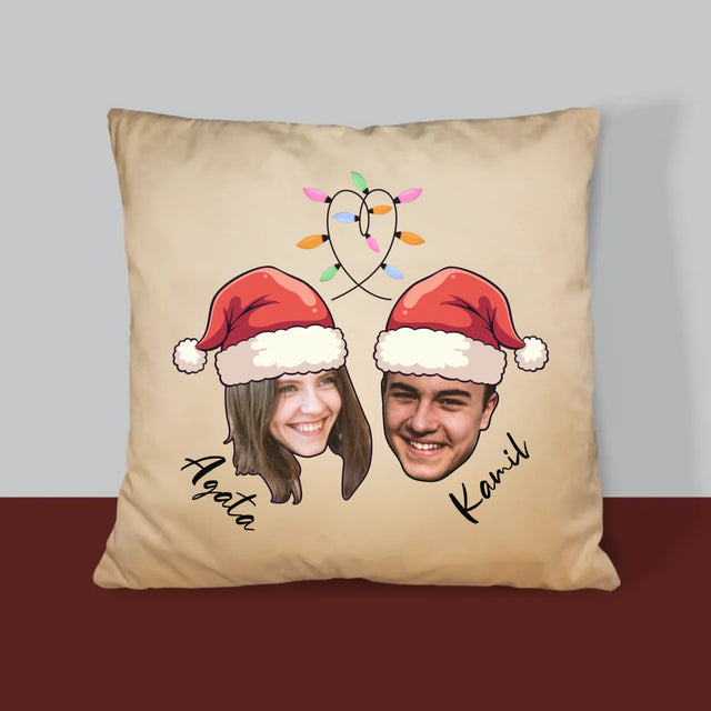 Twoja Postać: Świąteczne Głowy - Poduszka z Nadrukiem