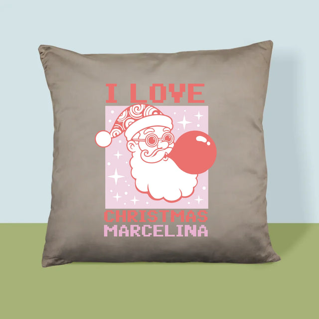 Imię I Podpis: I Love Christmas - Poduszka z Nadrukiem