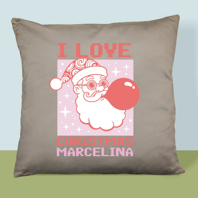Imię I Podpis: I Love Christmas - Poduszka z Nadrukiem