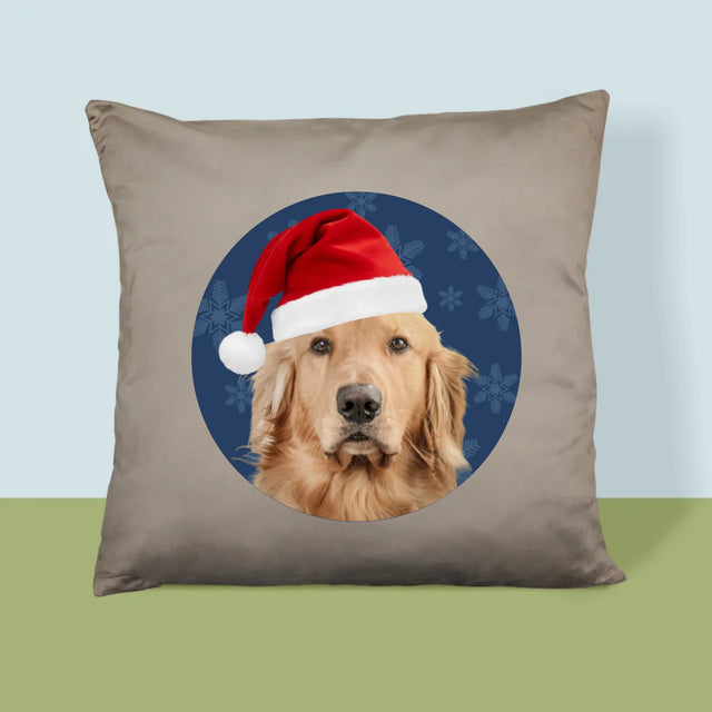 Zdjęcie I Podpis: Twój Pies Świąteczny - Poduszka z Nadrukiem