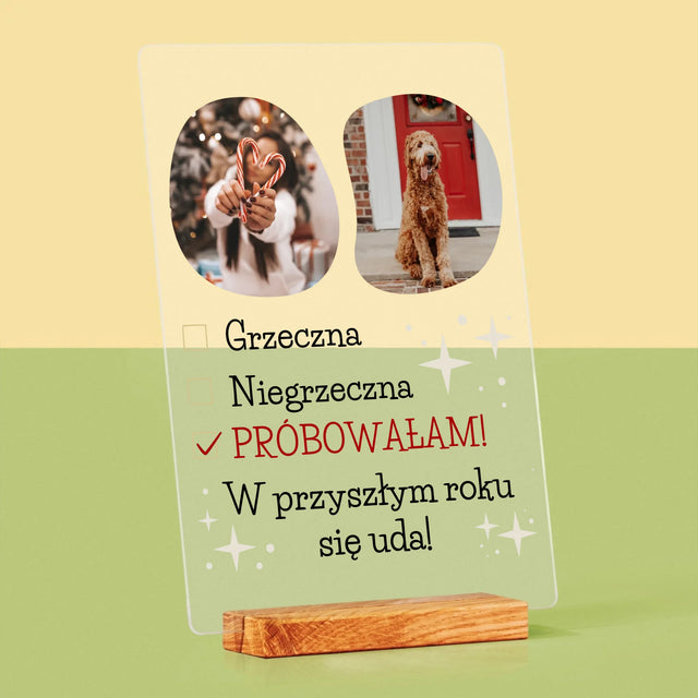 Fotokolaż: Grzeczna - Wydruk Na Szkle Akrylowym