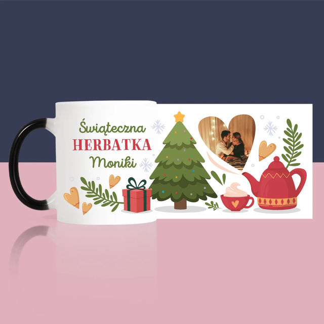 Zdjęcie I Podpis: Świąteczna Herbata - Kubek z Nadrukiem