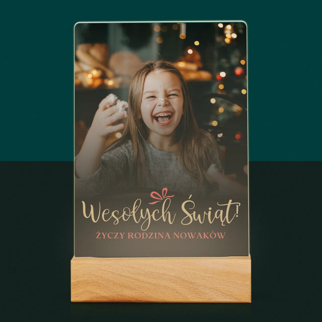 Zdjęcie I Podpis: Świąteczne - Wydruk Na Szkle Akrylowym