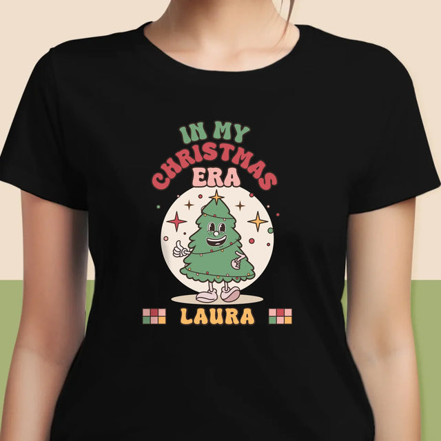 Imię I Podpis: In My Christmas Era - Koszulka Damska z Nadrukiem