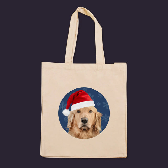 Zdjęcie I Podpis: Twój Pies Świąteczny - Torba Płócienna z Nadrukiem