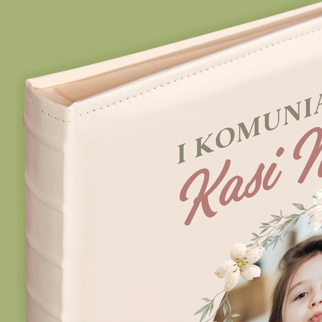 Zdjęcie i Podpis: Pierwsza Komunia Kwiaty - Album Na Zdjęcia