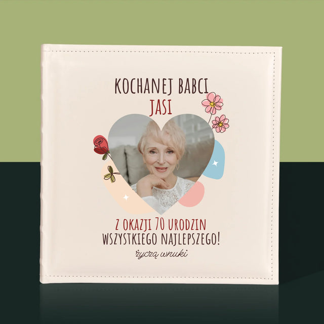 Zdjęcie I Podpis: Kochanej Babci z Okazji Urodzin - Album Na Zdjęcia