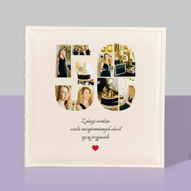 Kształt Ze Zdjęć: 50 Urodziny Życzenia - Album Na Zdjęcia