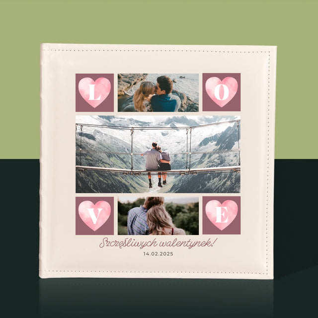 Fotokolaż: Serduszka Love - Album Na Zdjęcia