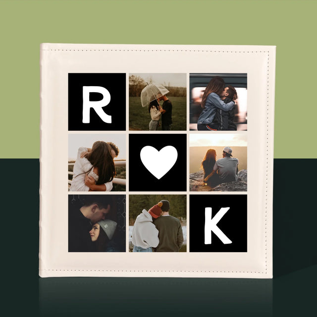 Fotokolaż: Miłosne Monogramy Ze Zdjęciami - Album Na Zdjęcia