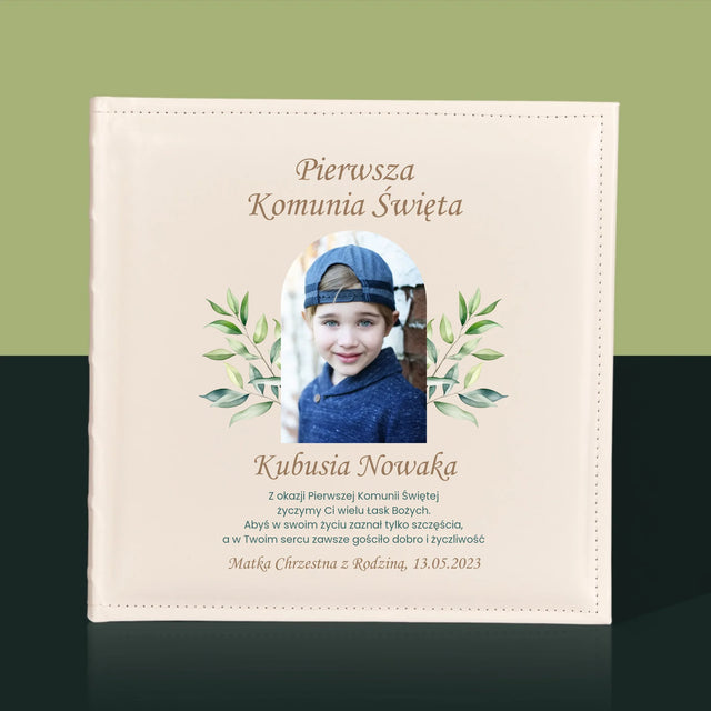 Zdjęcie i Podpis: Pierwsza Komunia Święta Życzenia - Album Na Zdjęcia