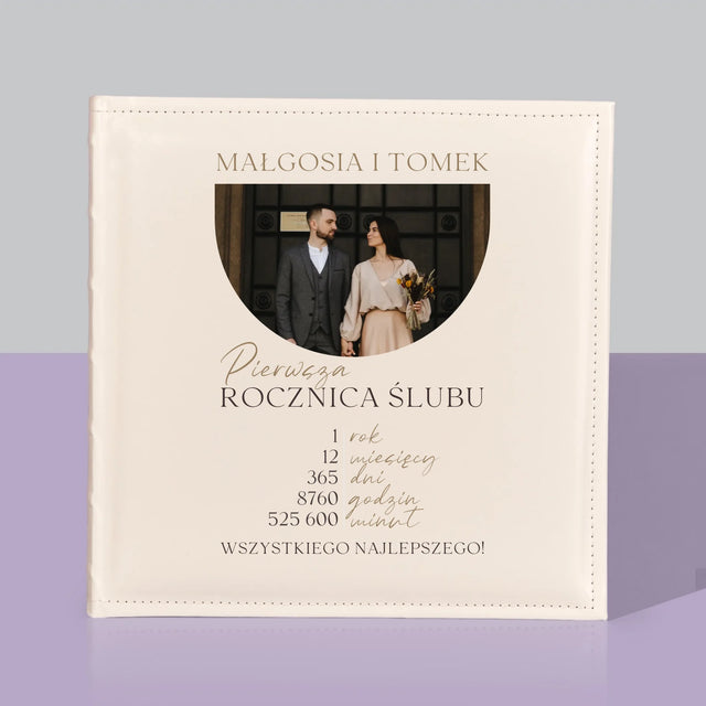 Zdjęcie i Podpis: Pierwsza Rocznica Ślubu - Album Na Zdjęcia