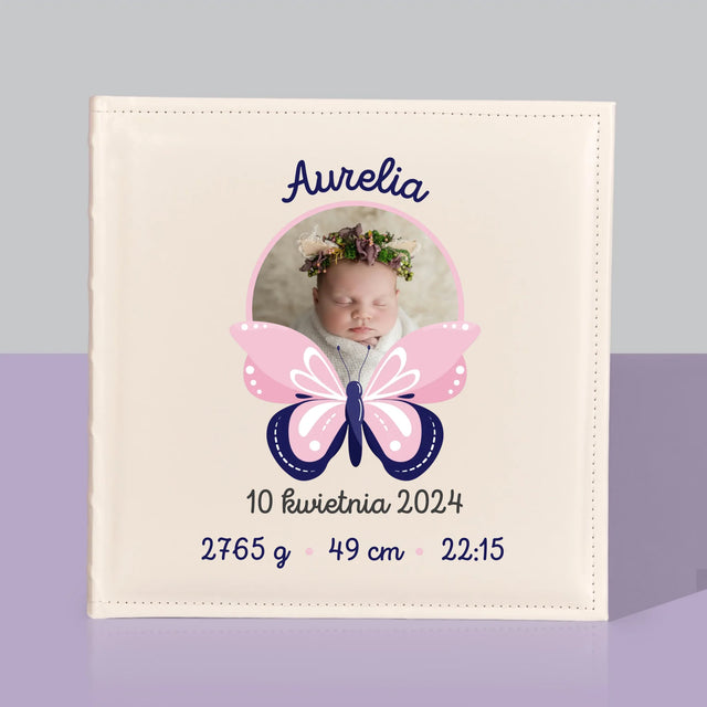 Metryczka Dziecka: Motylek - Album Na Zdjęcia
