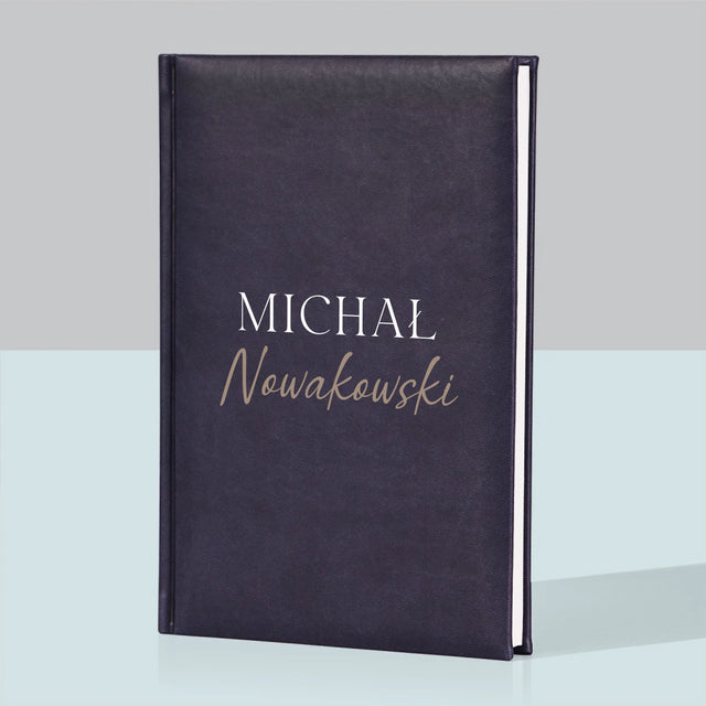 Monogram: Imię i Nazwisko - Notes Książkowy z Nadrukiem