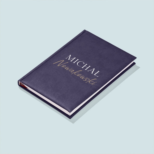 Monogram: Imię i Nazwisko - Notes Książkowy z Nadrukiem