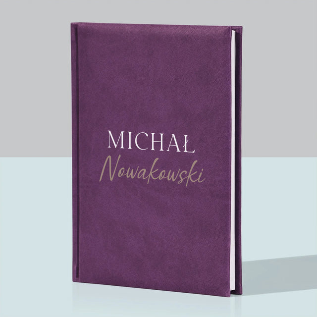Monogram: Imię i Nazwisko - Notes Książkowy z Nadrukiem