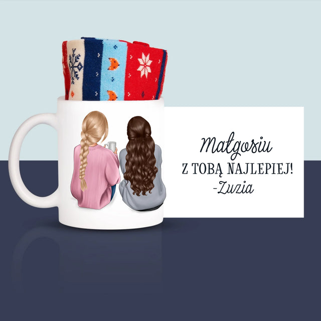 Kreator Postaci: Przyjaciółki - Zimowe Skarpetki w Kubku