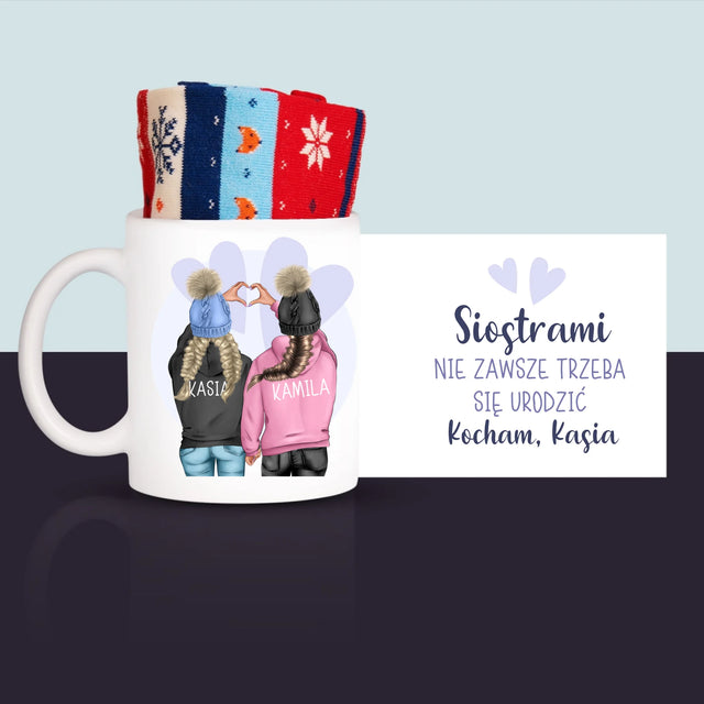 Kreator Postaci: Zimowe Przyjaciółki - Zimowe Skarpetki w Kubku