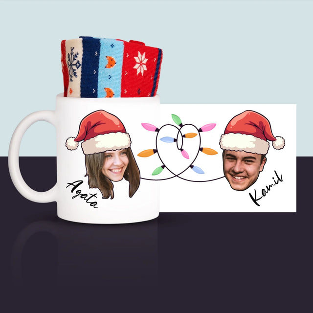 Twoja Postać: Świąteczne Głowy - Zimowe Skarpetki w Kubku