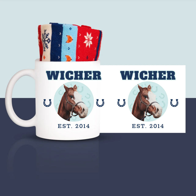 Twoja Postać: Twój Koń Varsity - Zimowe Skarpetki w Kubku