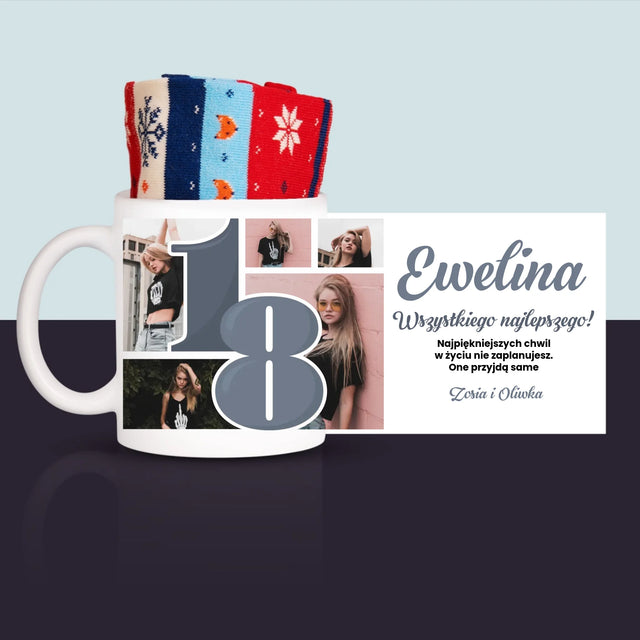 Fotokolaż: 18 Najpiękniejsze Chwile - Zimowe Skarpetki w Kubku