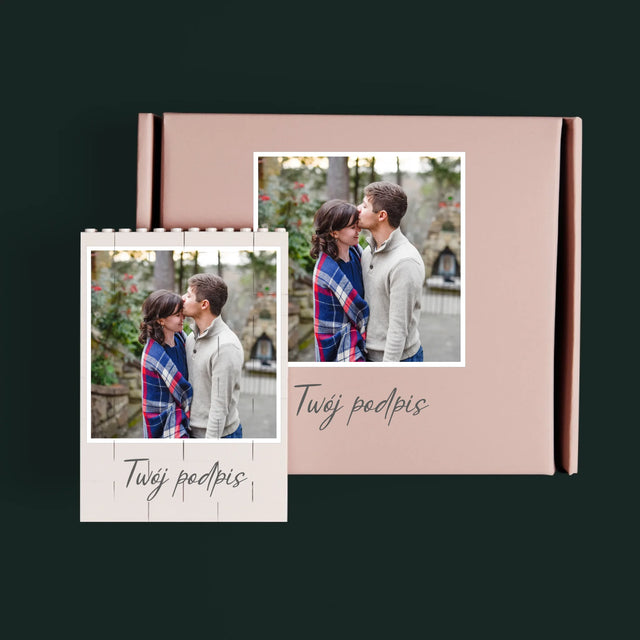 Zdjęcie i Podpis: Twoje Zdjęcie i Podpis - Klocki LEGO z Nadrukiem