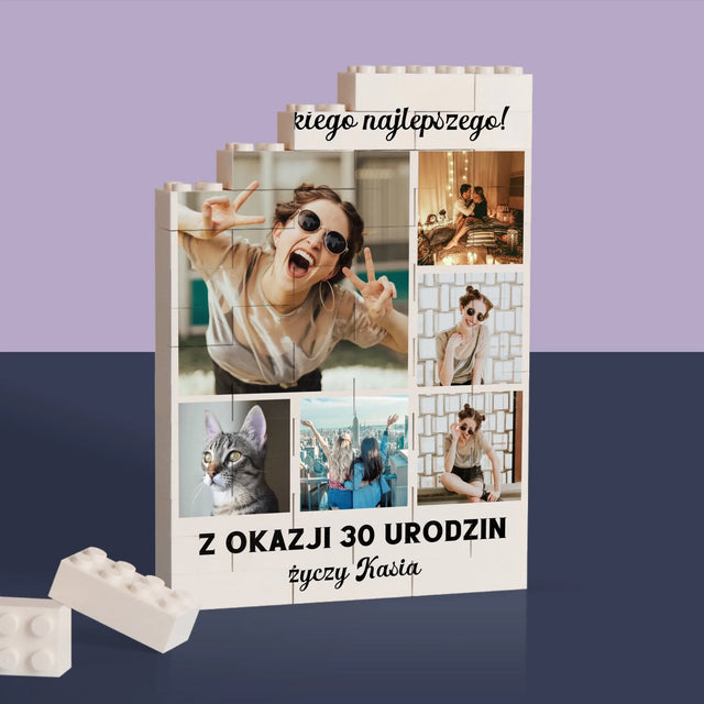 Fotokolaż: Urodzinowy - Klocki LEGO z Nadrukiem