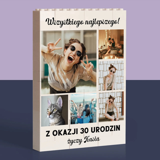 Fotokolaż: Urodzinowy - Klocki LEGO z Nadrukiem