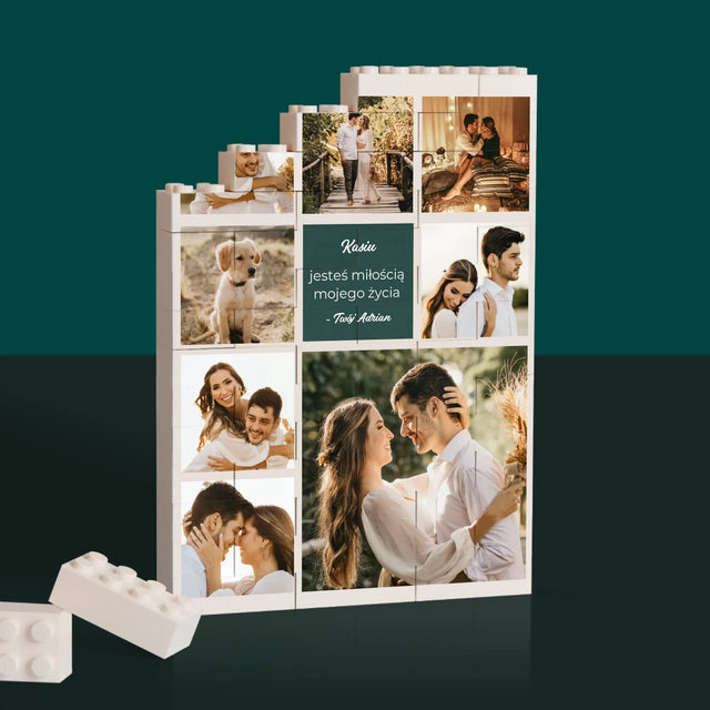 Fotokolaż: Kolaż Miłosny - Klocki LEGO z Nadrukiem
