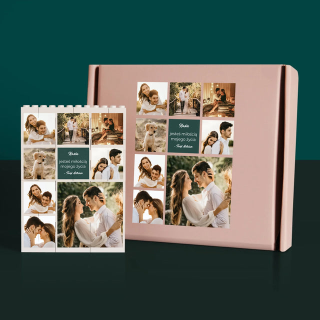 Fotokolaż: Kolaż Miłosny - Klocki LEGO z Nadrukiem