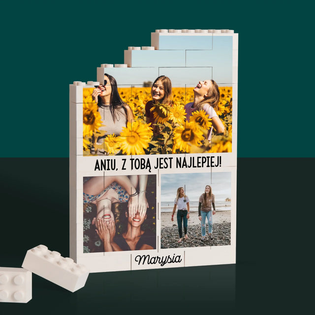 Fotokolaż: Najlepsze Przyjaciółki - Klocki LEGO z Nadrukiem