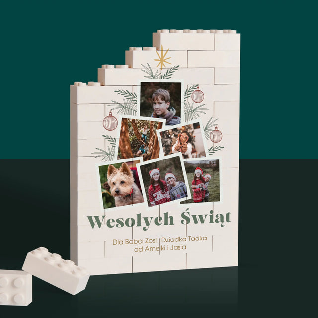 Fotokolaż: Choinka - Klocki LEGO z Nadrukiem
