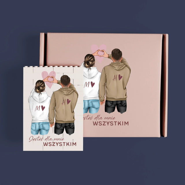 Kreator Postaci: Para Serce - Klocki LEGO z Nadrukiem